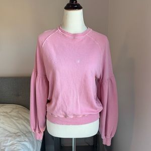 The Great Bishop Sleeve Sweatshirt in Bubblegum Size 0